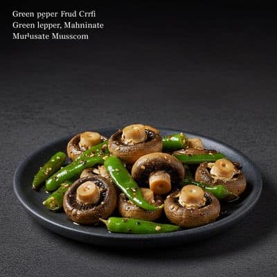 Green Pepper Marinate Mushroom Dry