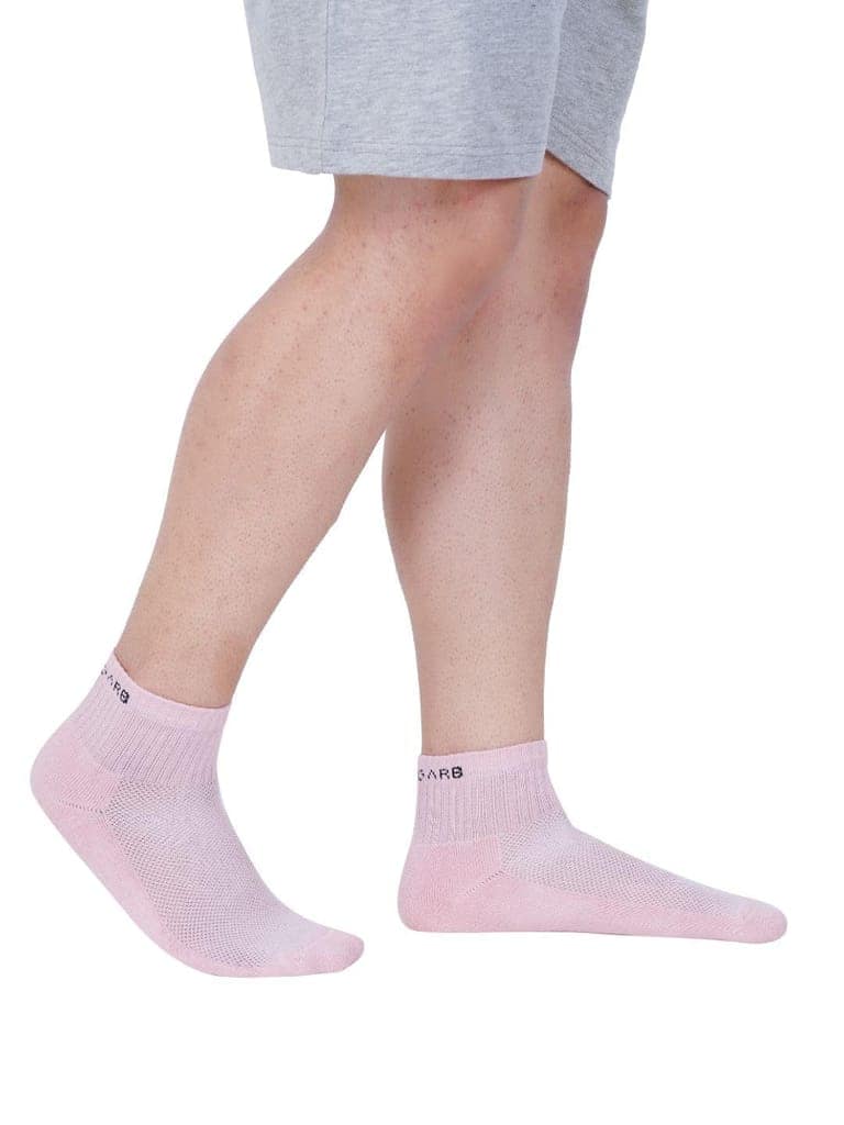 AirGarb Premium Cotton Cushioned High Ankle Socks - HA-1LP (Free Size) Pink view 2