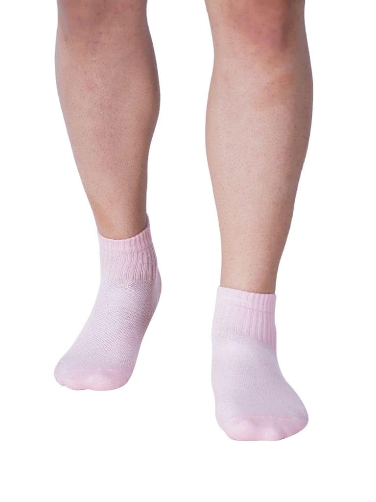 AirGarb Premium Cotton Cushioned High Ankle Socks - HA-1LP (Free Size) Pink view 3