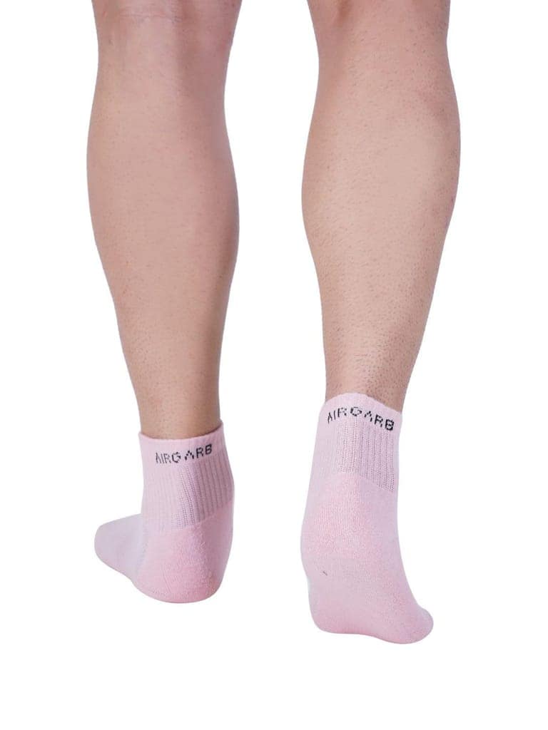 AirGarb Premium Cotton Cushioned High Ankle Socks - HA-1LP (Free Size) Pink view 4