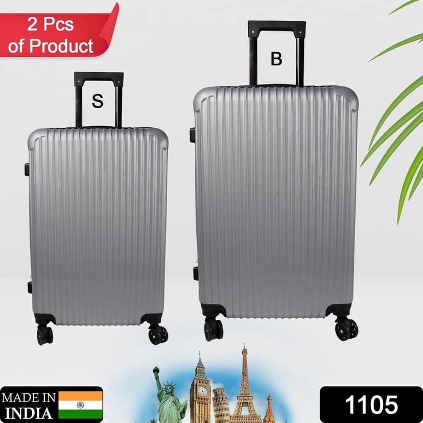 Trolley Bag for Men & Women, Multi Color, Set of 2 (Big & Small) view 2