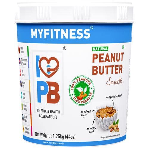 MYFITNESS Natural Peanut Butter - Smooth, 1.25 Kg