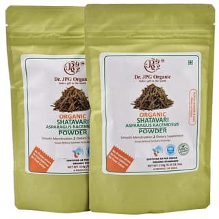 Dr. JPG Organic Herbals Shatavari Powder228g | INDIA ORGANIC Certified | 114g (Pack of 2)