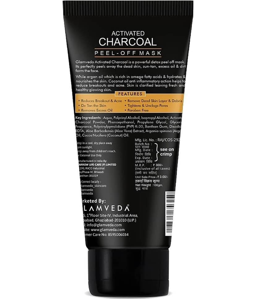 Glamveda - Pores Cleansing Peel Off Mask for All Skin Type ( Pack of 1 ) view 2