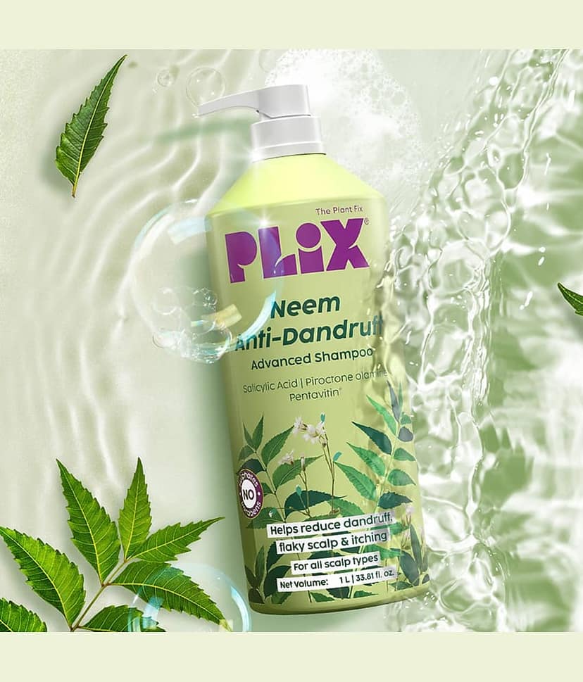 The Plant Fix Plix Neem Anti-Dandruff Advanced Shampoo Piroctone Olamine & Pentavitin (1000 ml)