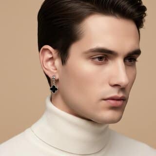 Mens Earring (Charm Hoop Style) view 2