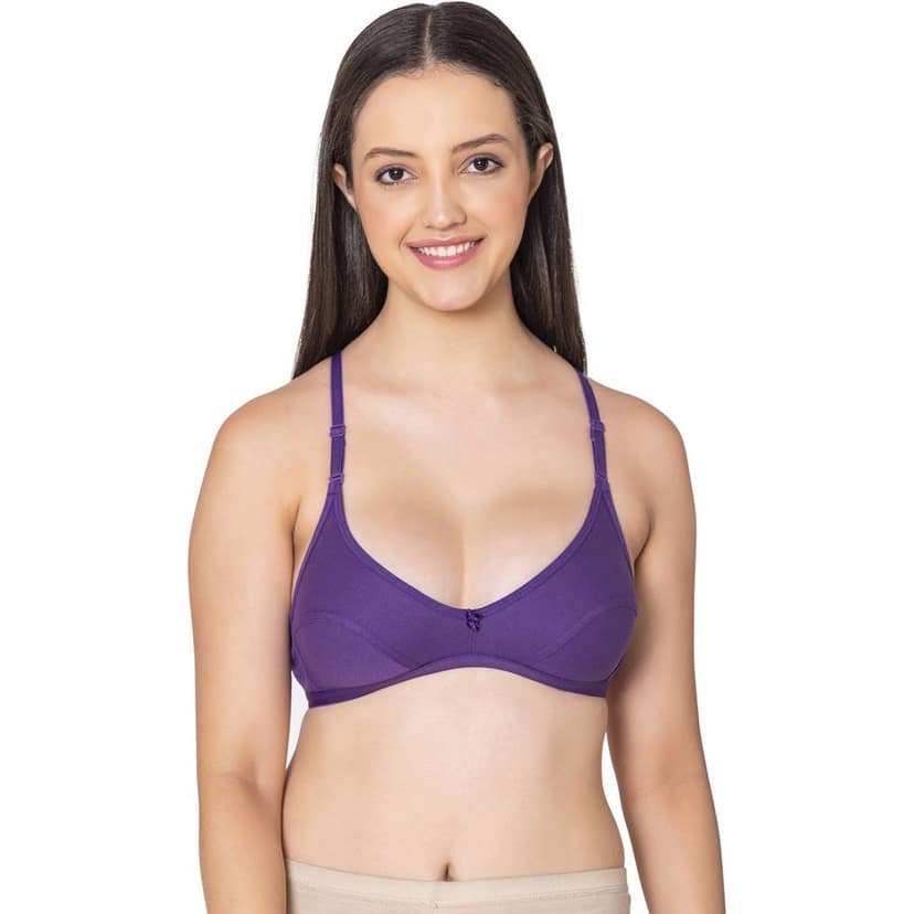 Bodycare polycotton wirefree convertible straps comfortable non padded bra-1531BB view 2