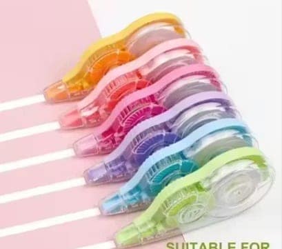 Correction Tape Pack of 6 Smooth Writing White Out Correction Tapes for School & Office Use