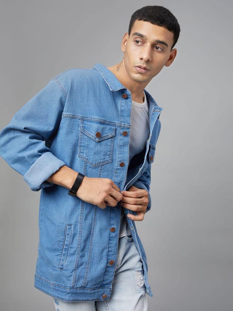 FTX Full Sleeve Solid Men Denim Jacket view 3