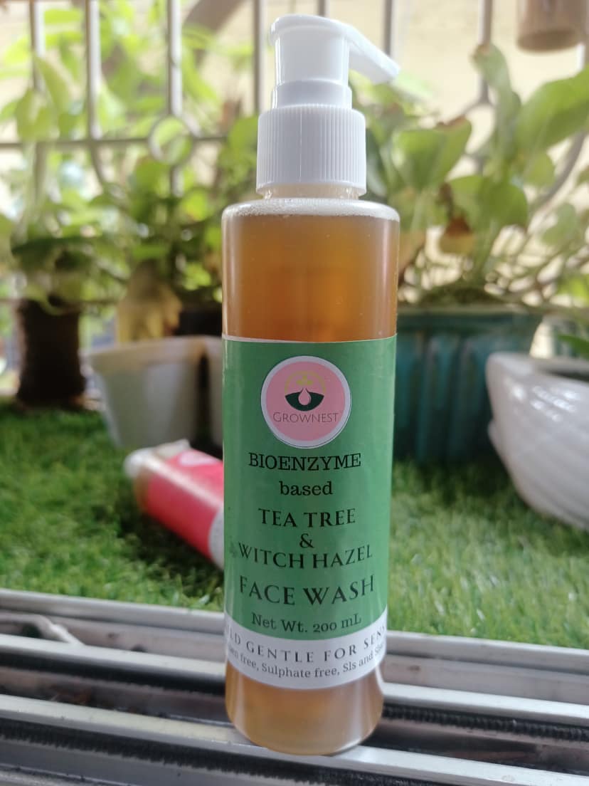 Glownest By Grownest Bioenzyme Based Facewash Tea Tree & Witch Hazel, 200 ml