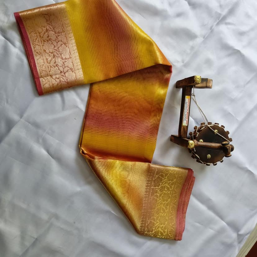 Tissue Silk Cotton Saree with Blouse view 3