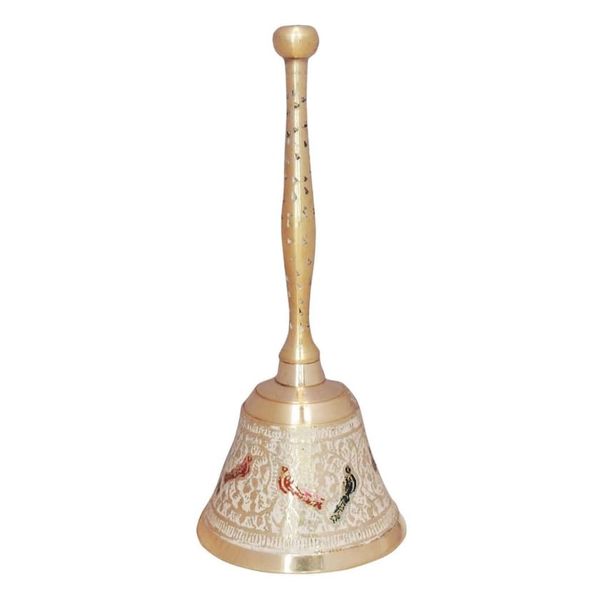 Brass Bell Handle White No. 2, Height : 5.8 Inch (ZMAS286 C) view 2