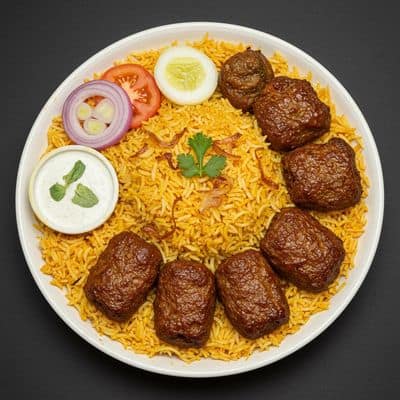Biryani Rice + Kabab 4 Pcs