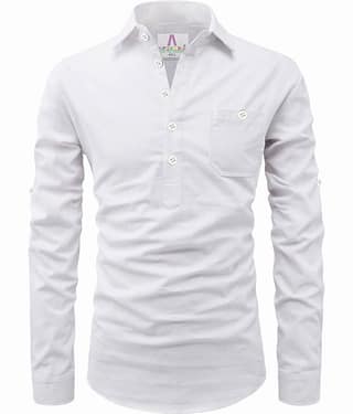 Apektra Peach Cotton Men's Shirt Style Kurta ( Pack of 1 )