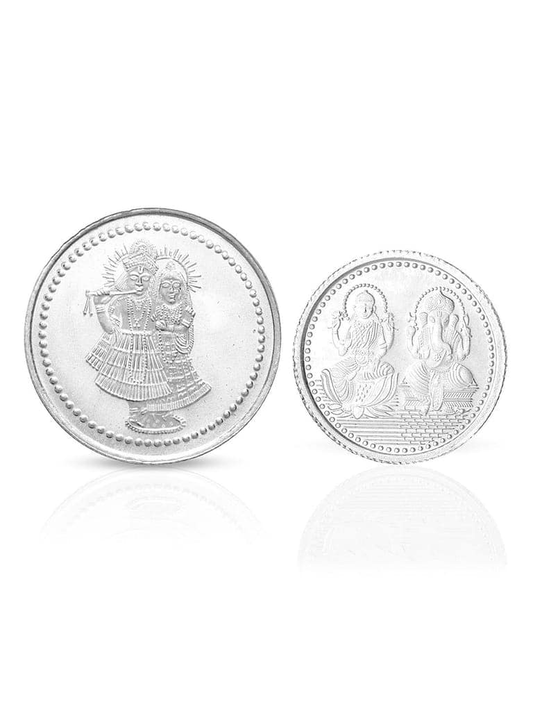 Enchanting Radhe Krishna 10 gram & Maa laxmi & Lord Ganesha 5 gram Silver Coin view 2