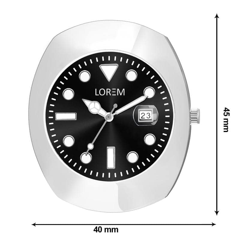 LOREM Silver Intermesh Stainless Steel Strap Analog Watch for Men LR141-UF view 5
