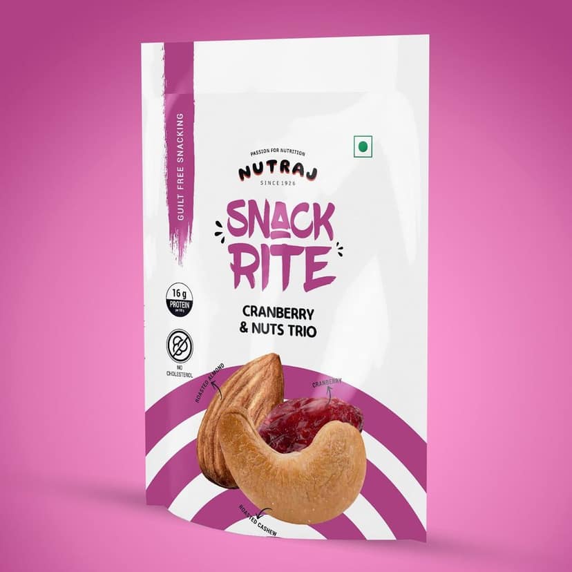 Nutraj Snackrite Cranberry & Nuts Trio Mix 150g view 4