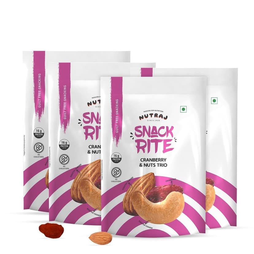 Nutraj Snackrite Cranberry & Nuts Trio Mix 150g view 9