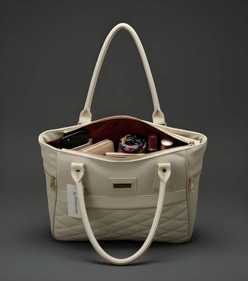 Latest Chic Women Faux Leather Handbag | Modern Shoulder & Tote Bag | Lightweight Fashionable Purse for Daily Use & Travel view 3