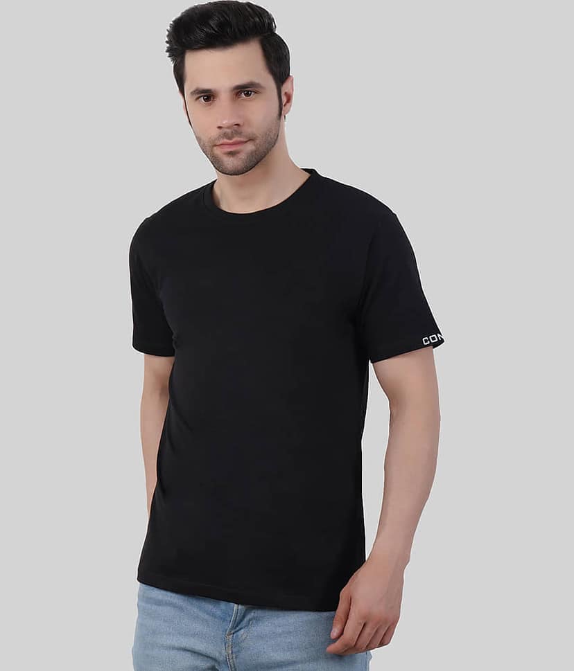 Comey Pack of 3 100% Cotton Regular Fit Men's T-Shirt ( Multicolor ) view 2
