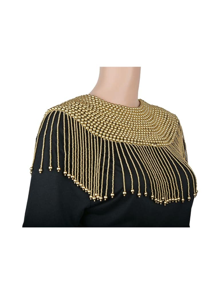 Castle gold body chain cape view 2