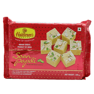 Haldiram's Soan Papdi - Authentic Taste, Crispy & Flaky Texture, Perfect For Gifting, 500 g Pouch