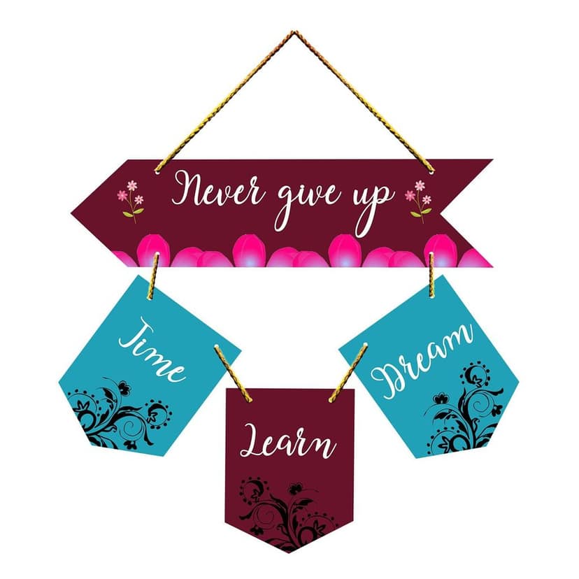 Charmor Decorative Wooden Wall Hanging Decoration for Home | Living Room | Office | Wall Decoration (WHM) (Multicolor41)