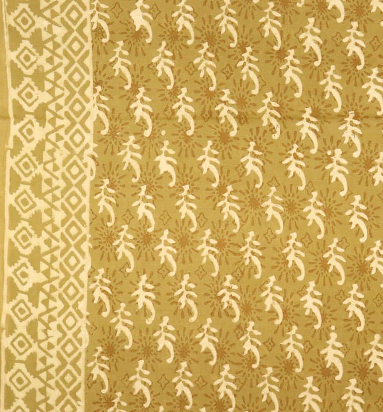 Handcrafted Dabu Print Cotton Dress Material – 3 Piece Set view 3