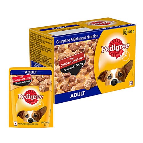Adult Gravy Dog Food - Chicken & Liver Chunks In Gravy
