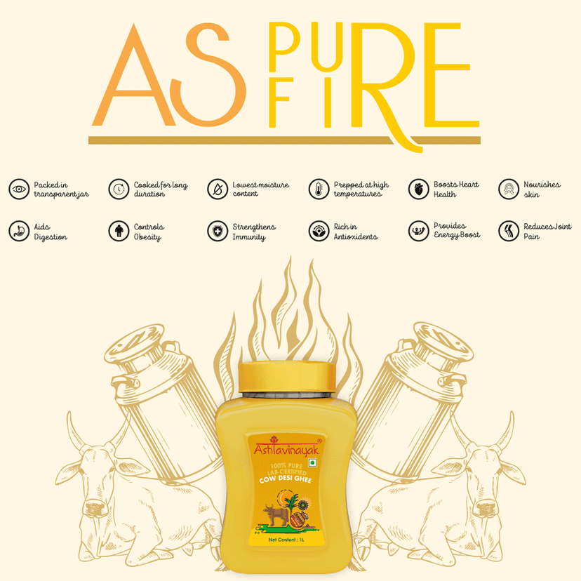 Ashtavinayak Premium Cow Desi Ghee view 5