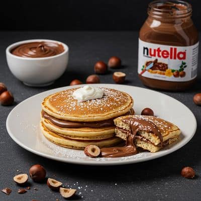 Purely Nutella Chocolate Pancakes(2 Pc)