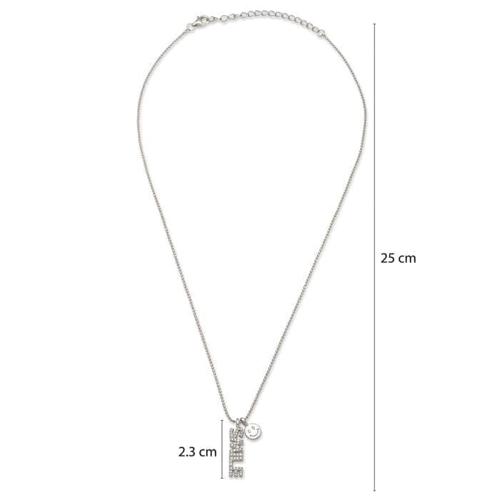 Silver Smile Struck Necklace view 4