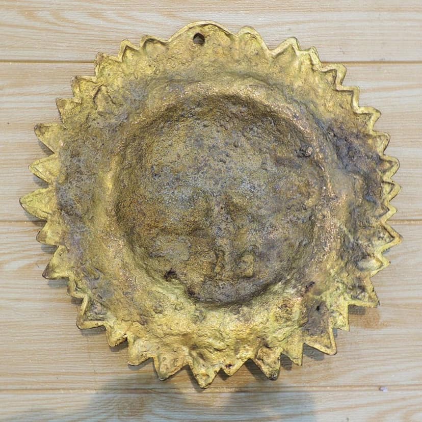Premium Brass Sun God Wall Hanging | Hindu Vastu Decor, Height : 10 Inch (BSMAS1843 G) view 2