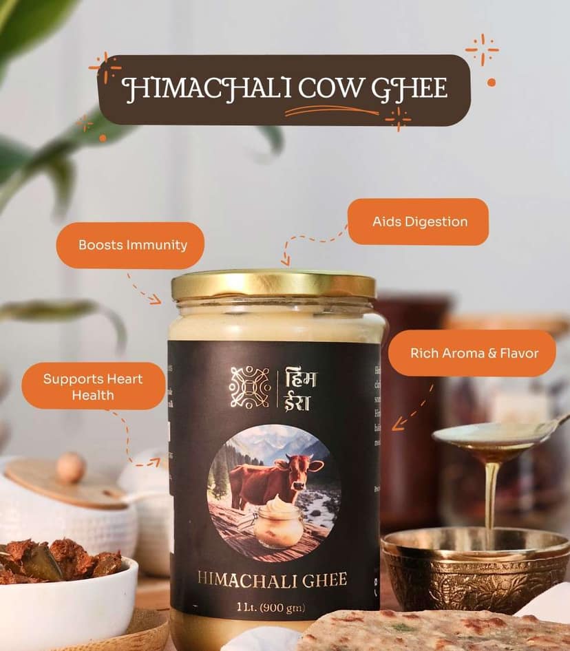 Himachali Cow Ghee 500gm – Pure Pahadi Gaay ka Desi Ghee view 2