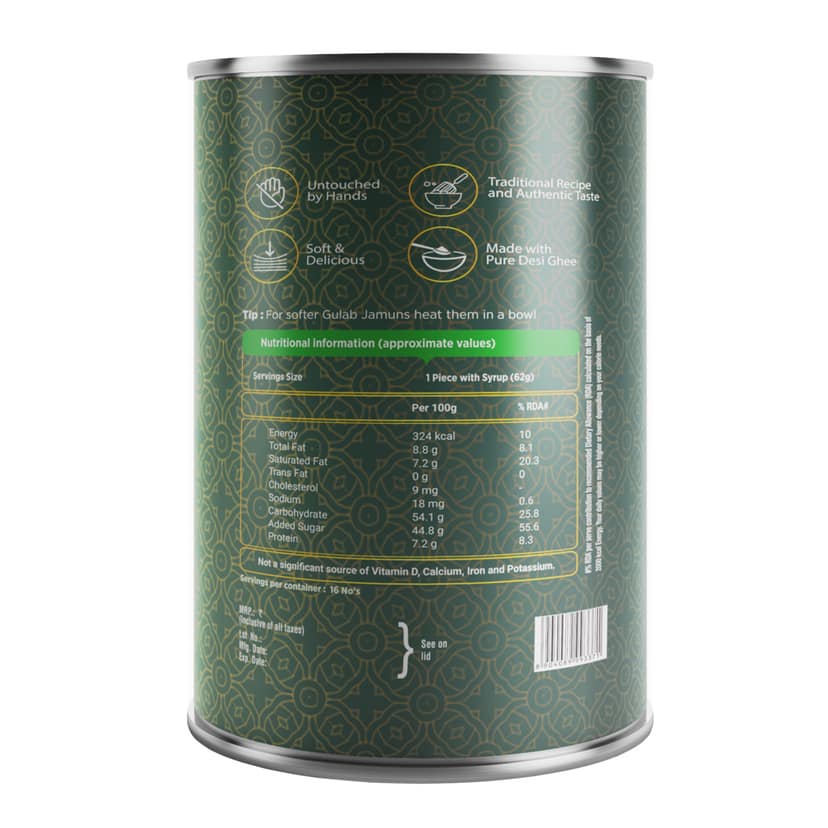 HERITAGE GULAB JAMUN 1KG TIN view 2
