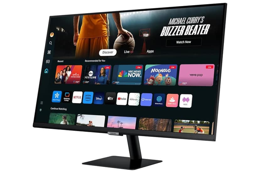 Samsung 32" (80cm) M7 4K Smart Monitor with Smart TV Experience|UHD 3840 x 2160|Type C-65W|OTT Apps|IoT Hub|Office 365|Workout Tracker|Speakers|Solar Remote|Wi-Fi|Bluetooth|LS32DM700UWXXL|Black