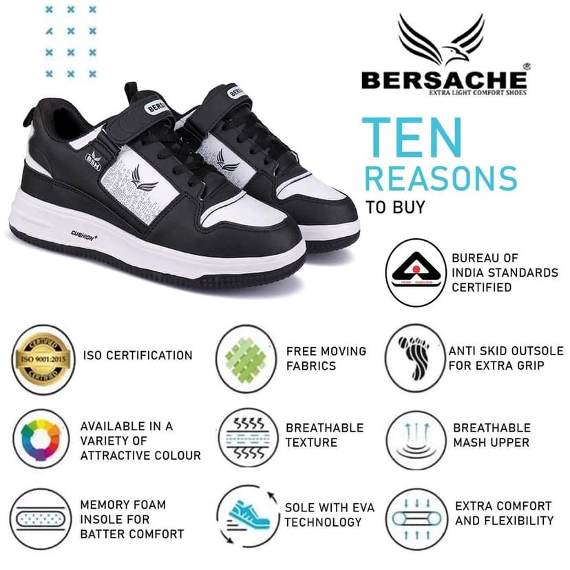 Bersache Sneaker, Loafers ,Casual With Extra Comfort Sneakers For Men's view 5