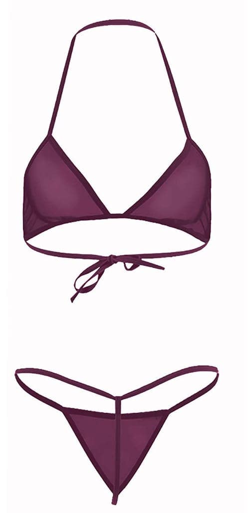 Plain Satin Bra Panty Bikini Set view 5