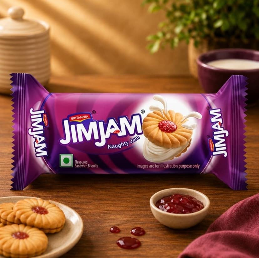 Britannia JimJam Naughty Jam biscuits - Britannia JimJam Naughty Jam biscuits 57 gm