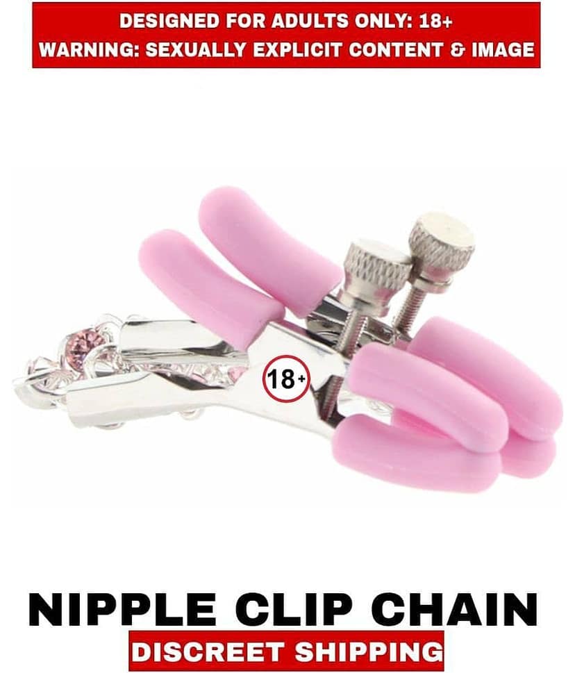 Adjustable Nipple Clamps with Metal Chain Pleasure for Women, Decorative Clip for Pleasure Toys