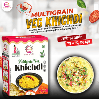 Multigrain Veg Khichdi | Premix Khichdi 300 Gm, Peanut Chutney 50g and Mix Pickle 50g | Ready in 10 Minutes | Rich in Protein & High Fiber