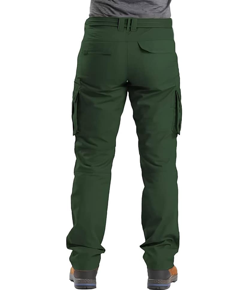 Reoutlook Regular Flat Men's Cargos - Dark Green ( Pack of 1 ) view 2