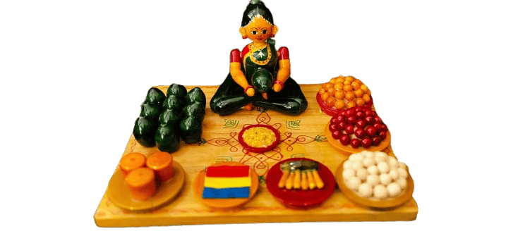 Wooden Handicraft Miniature Dasara Festival Bommala Dolls and Food Items for Home Decor and Gifting