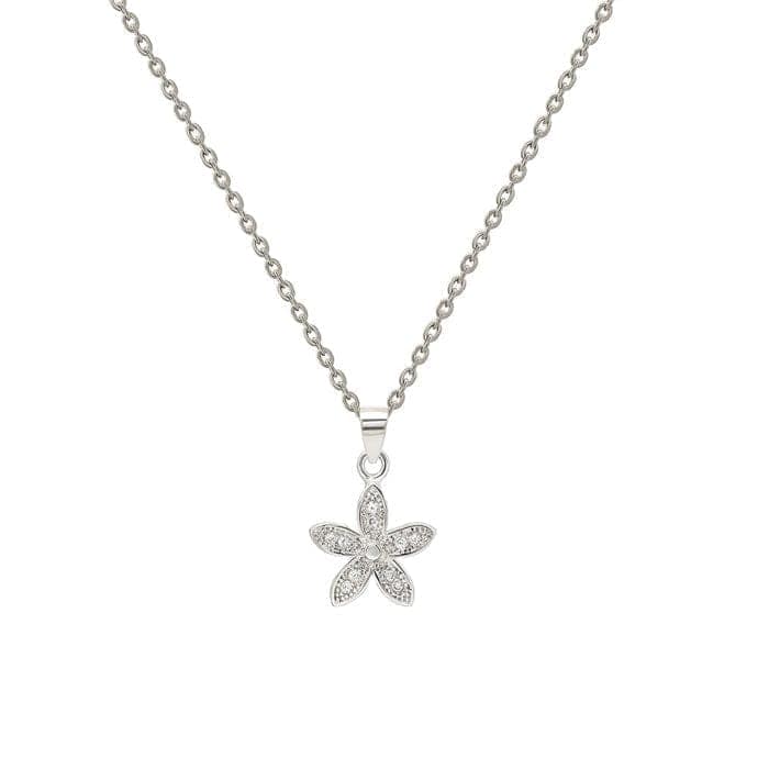 Silver Lily Pendant with Chain
