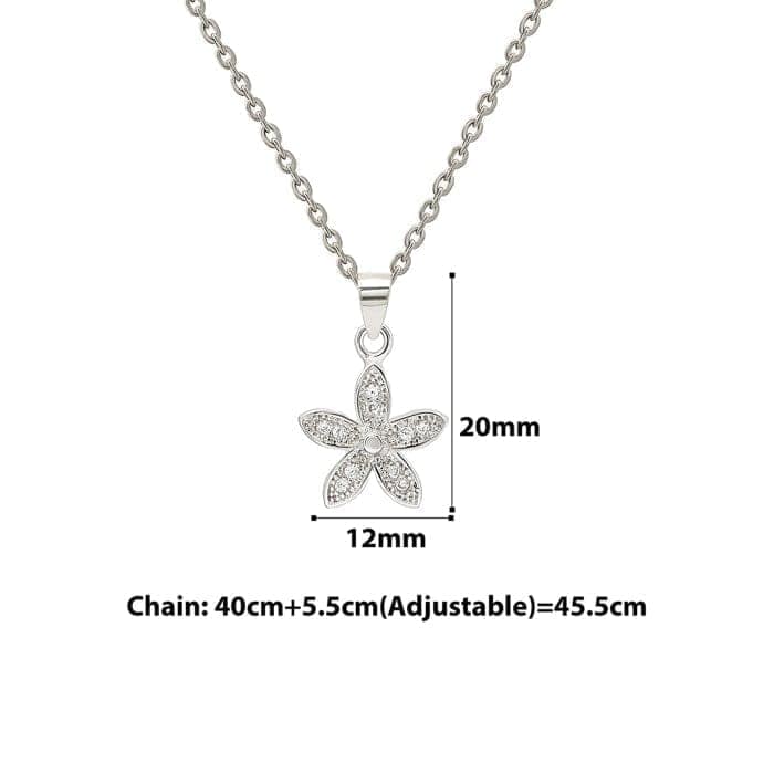 Silver Lily Pendant with Chain view 5
