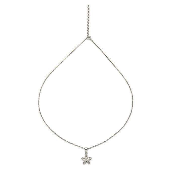 Silver Lily Pendant with Chain view 6