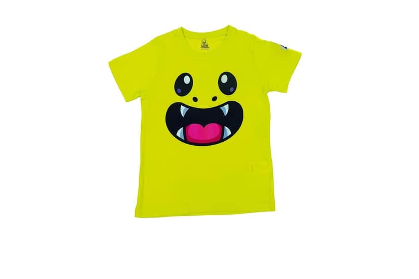 KUCHU Unisex T-Shirt | Monster Print | 8–9 Years | Cotton Modal Fabric | Soft Feel | Breathable | Digitally Printed | Vibrant Colour Yellow view 6