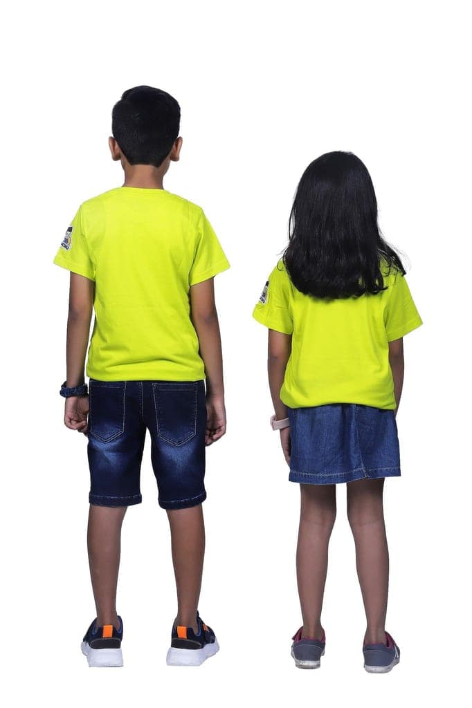 KUCHU Unisex T-Shirt | Monster Print | 8–9 Years | Cotton Modal Fabric | Soft Feel | Breathable | Digitally Printed | Vibrant Colour Yellow view 9