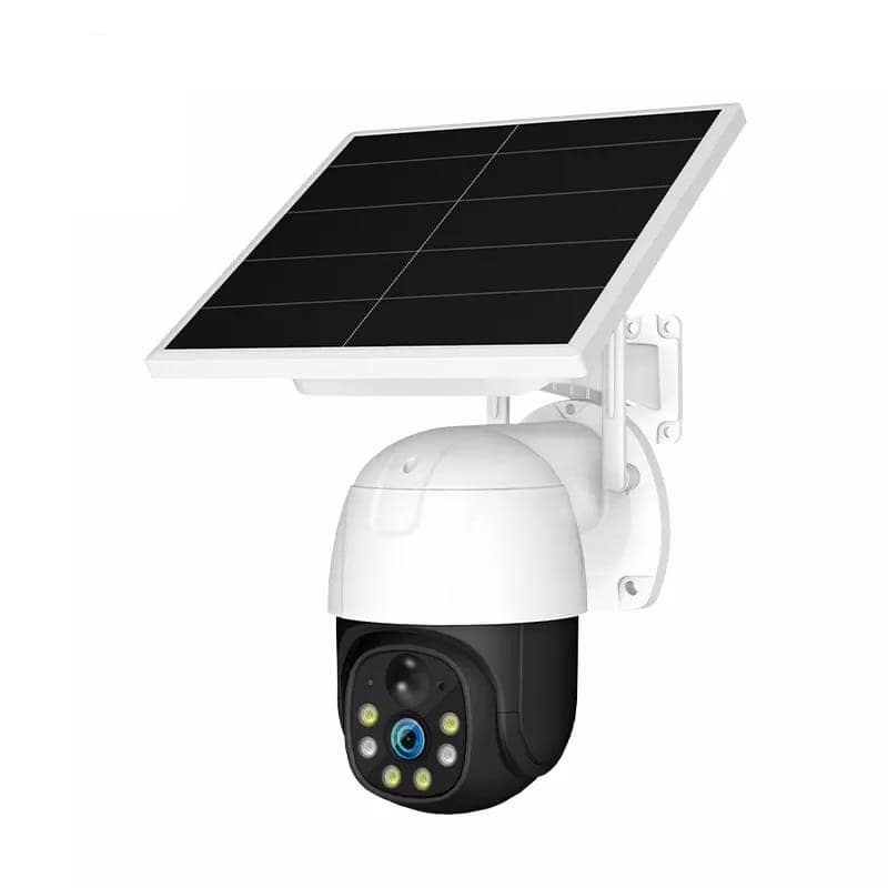 AUSHA Solar Powered 4G LTE PTZ Security Camera | Wire-Free Outdoor Cam with Color Night Vision view 4