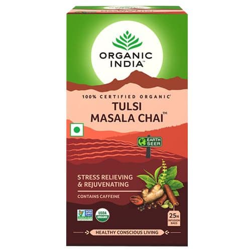 Organic India Tulsi Masala Chai, 52.5 g (25 Bags x 2.1 g each)